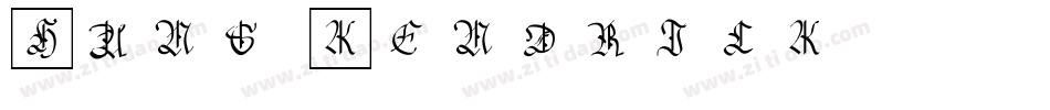 Hans Kendrick字体转换